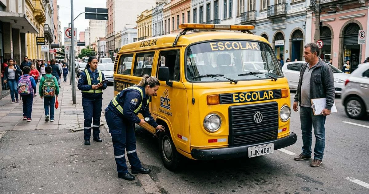 EPTC intensifica fiscalização de transporte escolar irregular em Porto Alegre