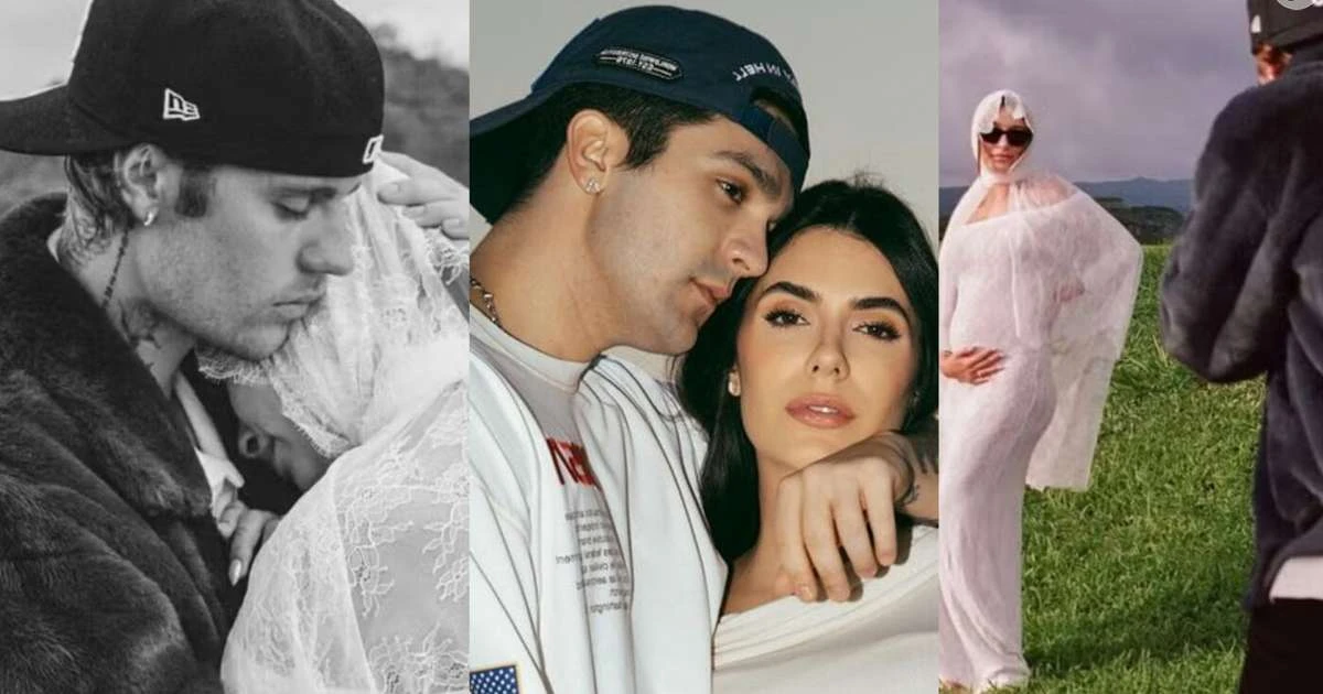Luan Santana 'copiou' Justin Bieber? Semelhança entre ensaio de gravidez de Jade Magalhães e Hailey Bieber choca a web: 'Igual'