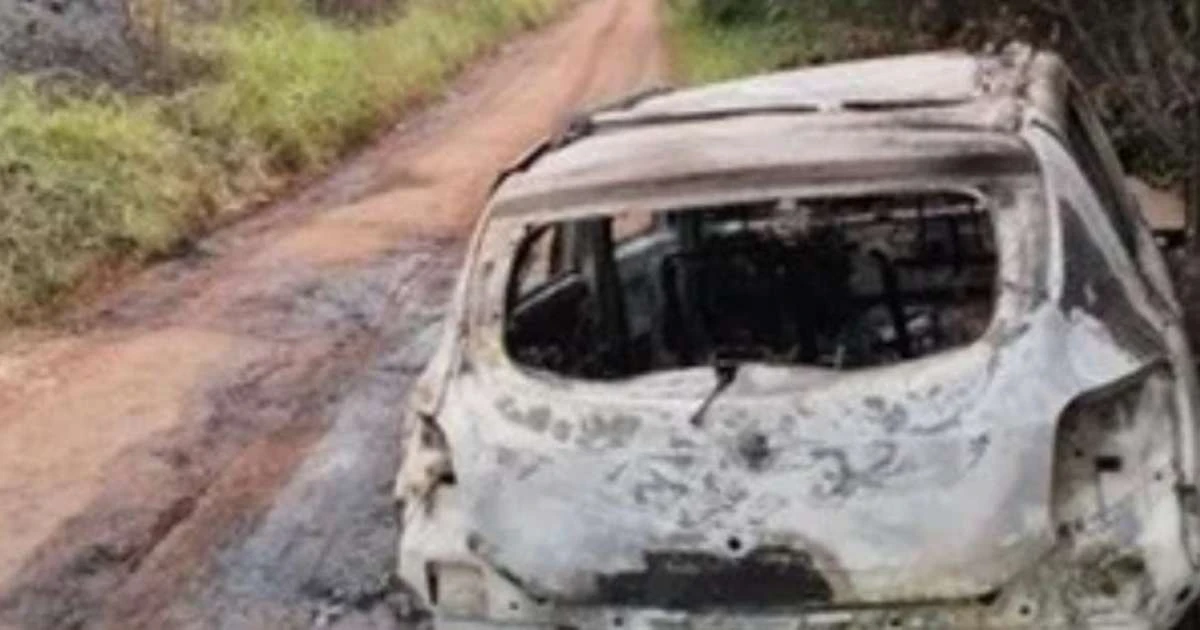 Carro carbonizado em Alvorada: corpo é identificado como motorista de aplicativo