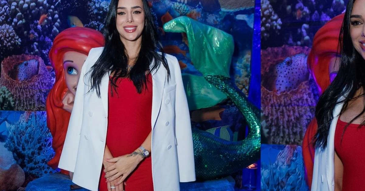 Grávida fashionista! Bruna Biancardi alia conforto e estilo com vestido vermelho e blazer branco, e leva Mavie à aniversário