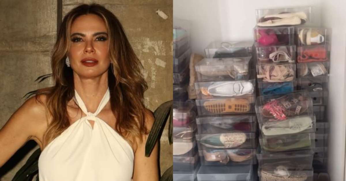 Luciana Gimenez encontra pilha de sapatos de grife em apartamento antigo: 'Chocada'