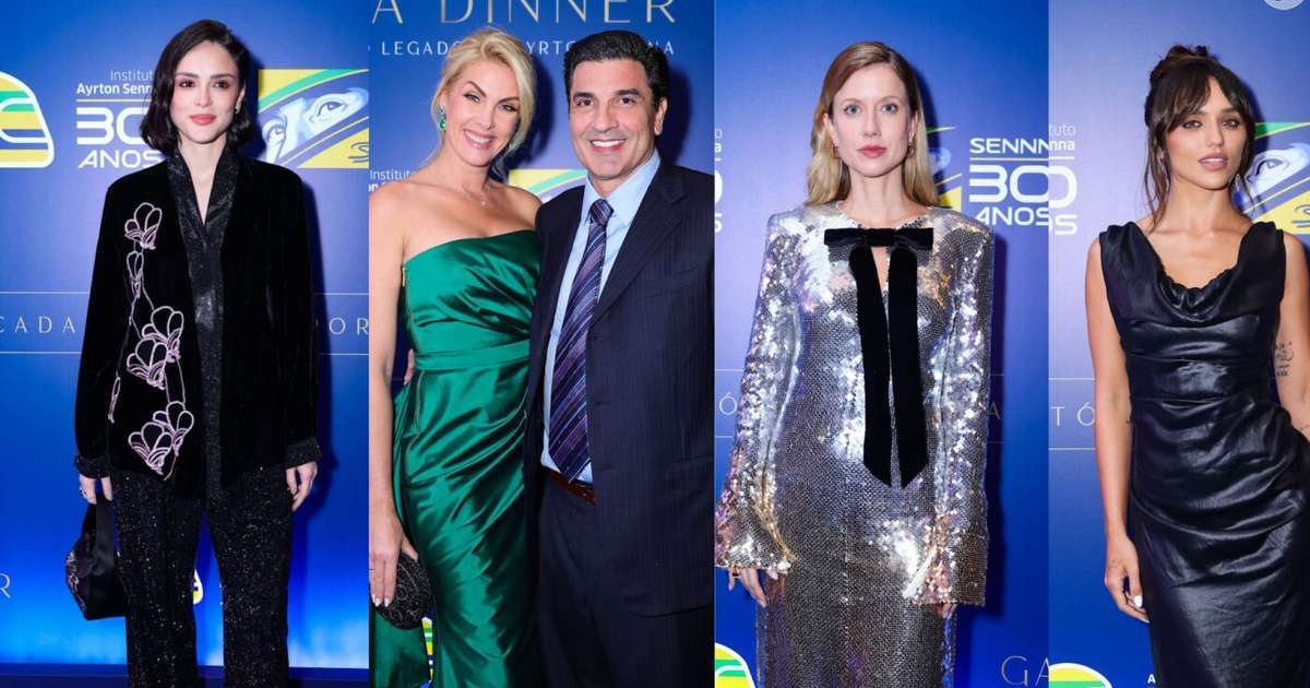 Brilho, all black e mais: Isabelle Drummond, Ana Hickmann, Edu Guedes e outros famosos comparecem à homenagem a Ayrton Senna