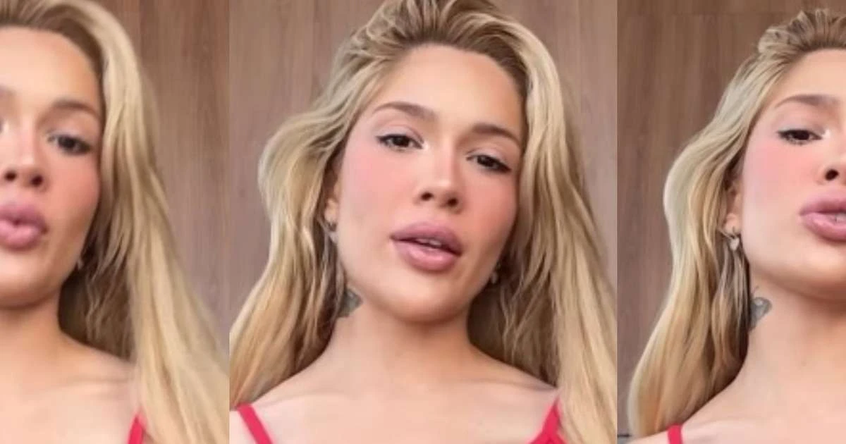 Após separação conturbada de Léo Pereira, do Flamengo, Karoline Lima surge de vestido vermelho e provoca: 'Olha o que um esculacho...'