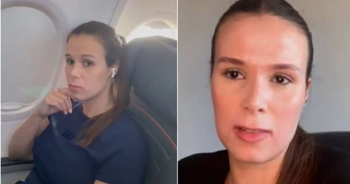 Mulher da janela do avião mostra 'recebidos' e web não perdoa: 'Já virou sub'