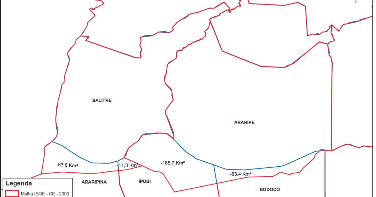 Ceará e Pernambuco buscam resolver divergência territorial de 773 km² que passaram de um estado para o outro