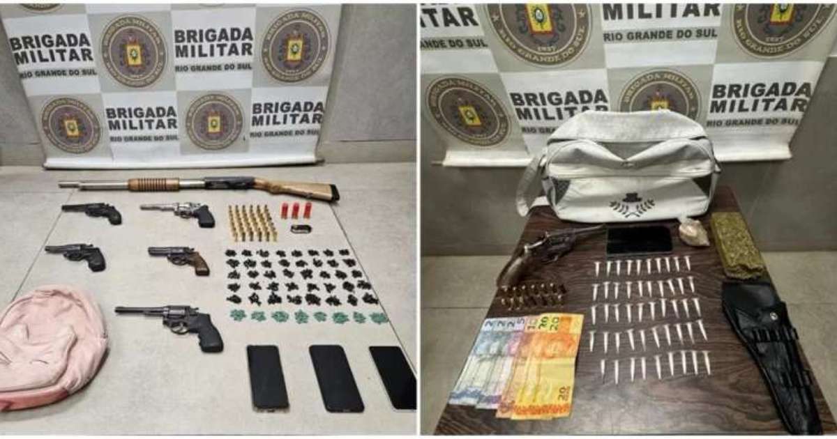 Polícia apreende sete armas e drogas em operação em Capão Novo, Capão da Canoa