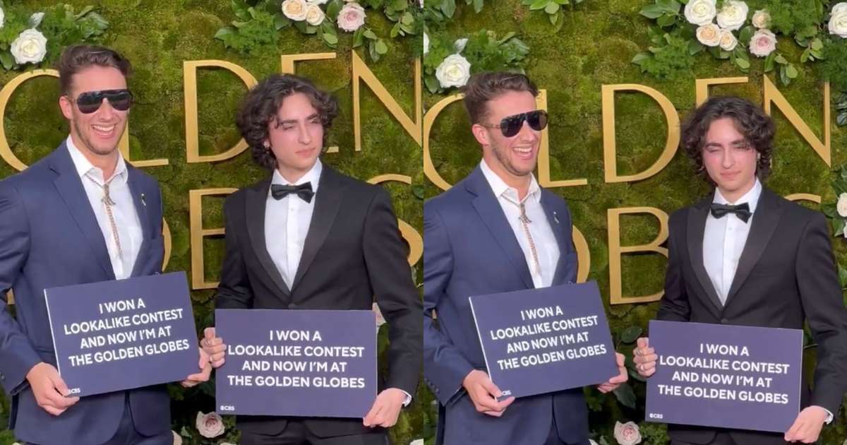 Parecem ou não? Sósias de Timothée Chalamet e Glen Powell aparecem em Globo de Ouro e geram controvérsia