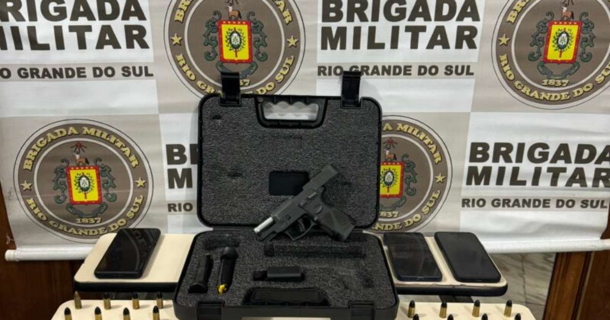 Brigada Militar intercepta venda ilegal de Pistola na rede social e 3 suspeitos são detidos em Osório