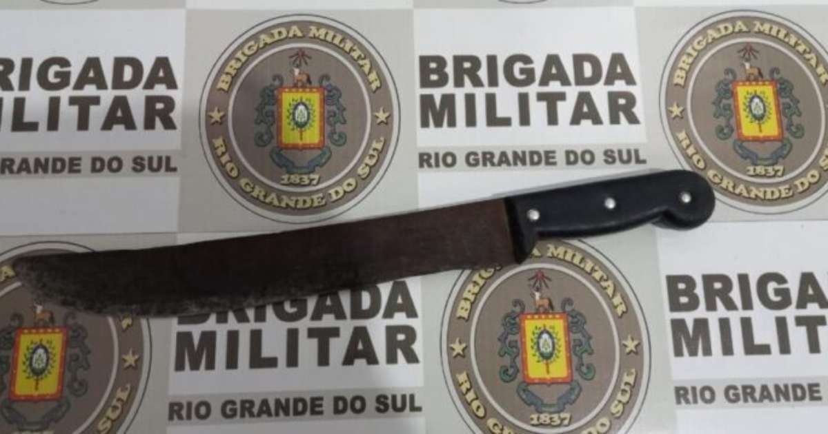 Homem é preso em flagrante por agredir companheira com facão em Ijuí