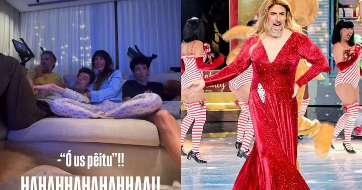 Piada? Confira reação dos filhos de Marcos Mion ao vê-lo vestido como Mariah Carey