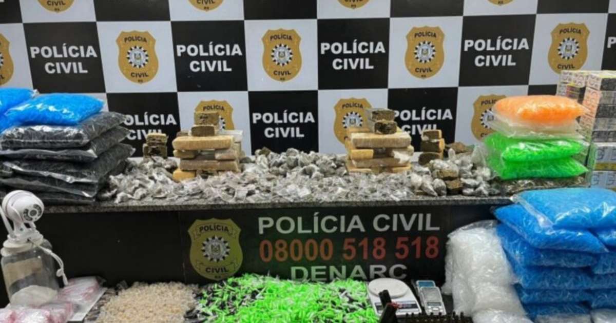 DENARC prende homem em flagrante com grande quantidade de drogas armazenadas em Alvorada