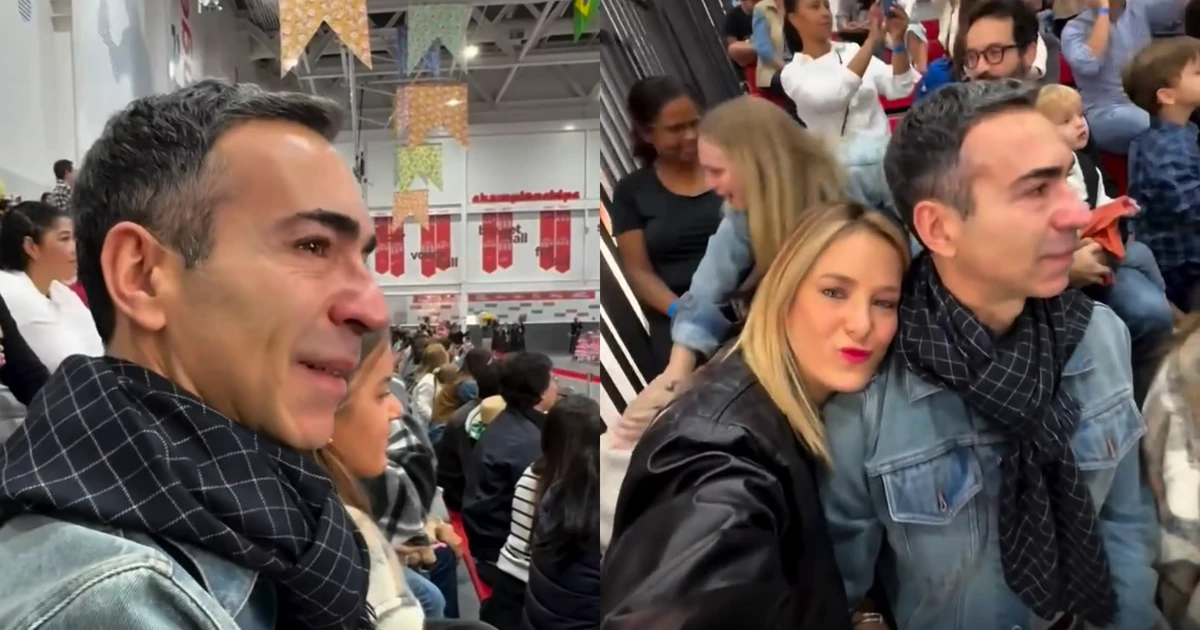 Ticiane Pinheiro mostra César Tralli chorando de emoção ao ver filha na festa junina da escola