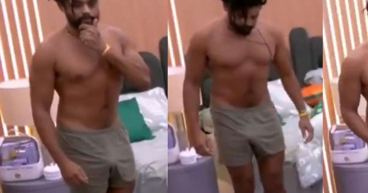 'Aline tá bem servida': Diogo Almeida atiça a web ao acordar 'animado' e mostrar demais no 'BBB 25'; veja vídeo