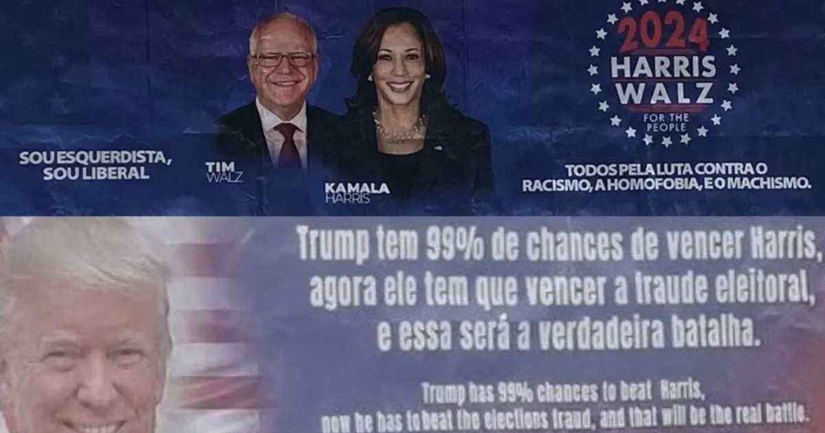 Cidade mineira faz campanha para Trump e Kamala