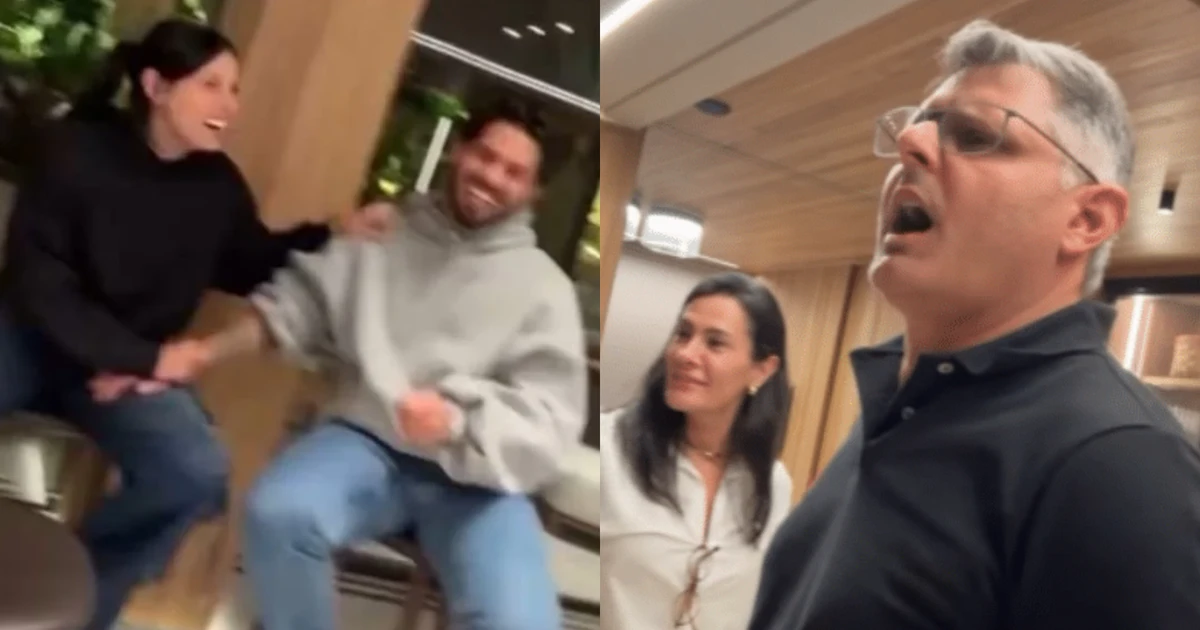 Zé Felipe toma 'bronca' de pai de Ana Castela ao beijar a cantora em público: 'Não tem respeito'