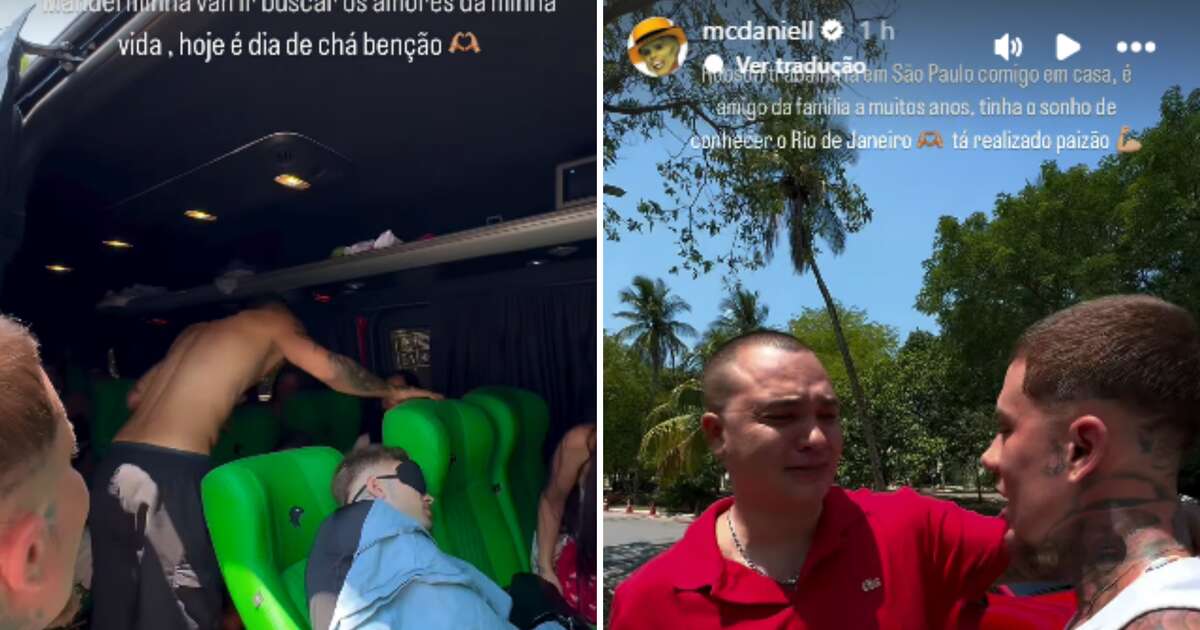 MC Daniel reúne familiares e amigos para chá do filho