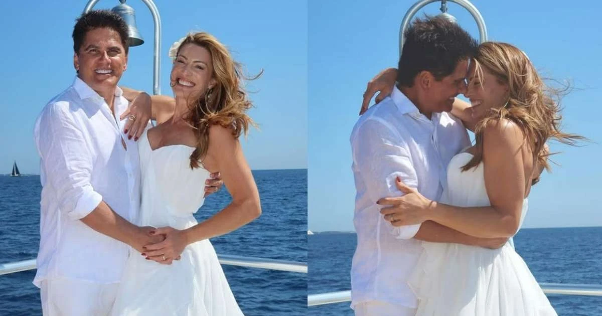 César Filho e Elaine Mickely renovam os votos na Itália