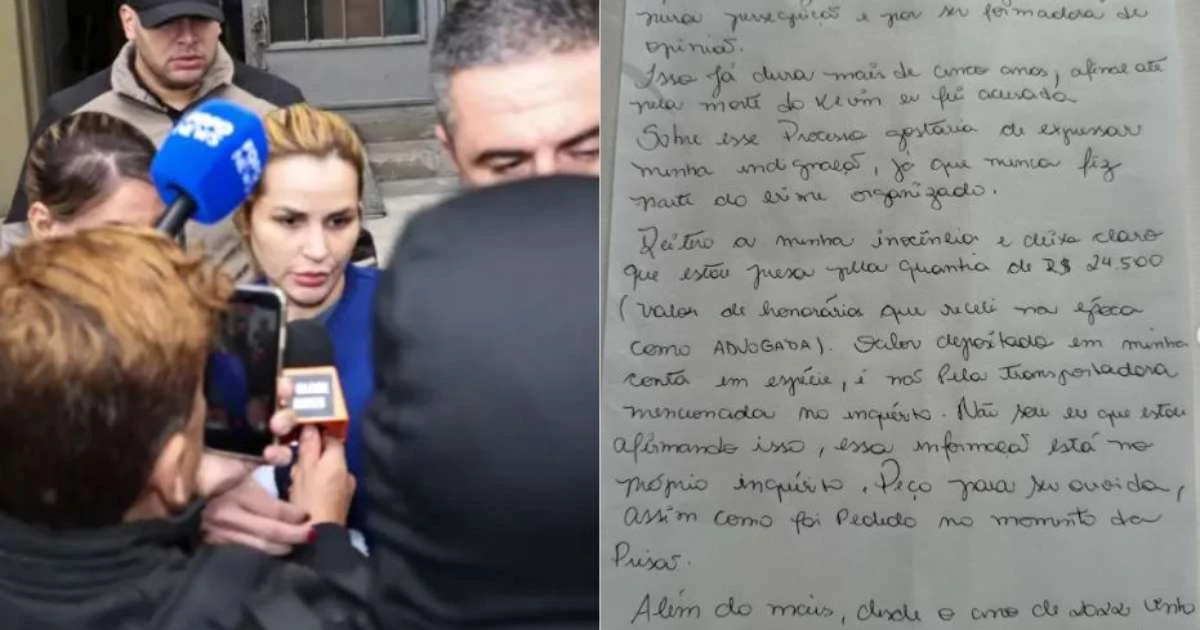 'A mãe tá enjaulada por pura perseguição', diz Deolane em carta escrita na cadeia