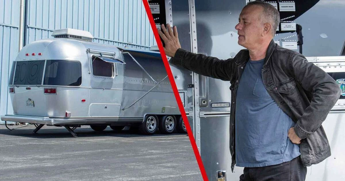 O trailer de Tom Hanks é mais do que um carro: é uma verdadeira filmoteca sobre rodas
