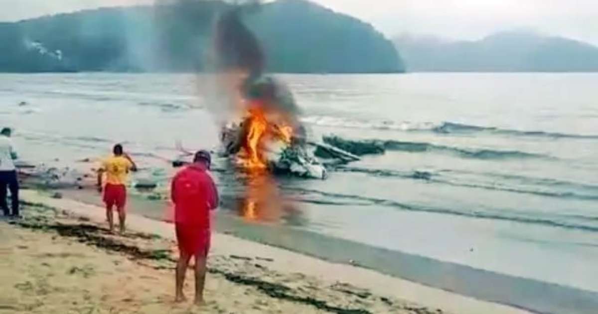 Avião cai na praia de Ubatuba e explode; vidente fez grave previsão