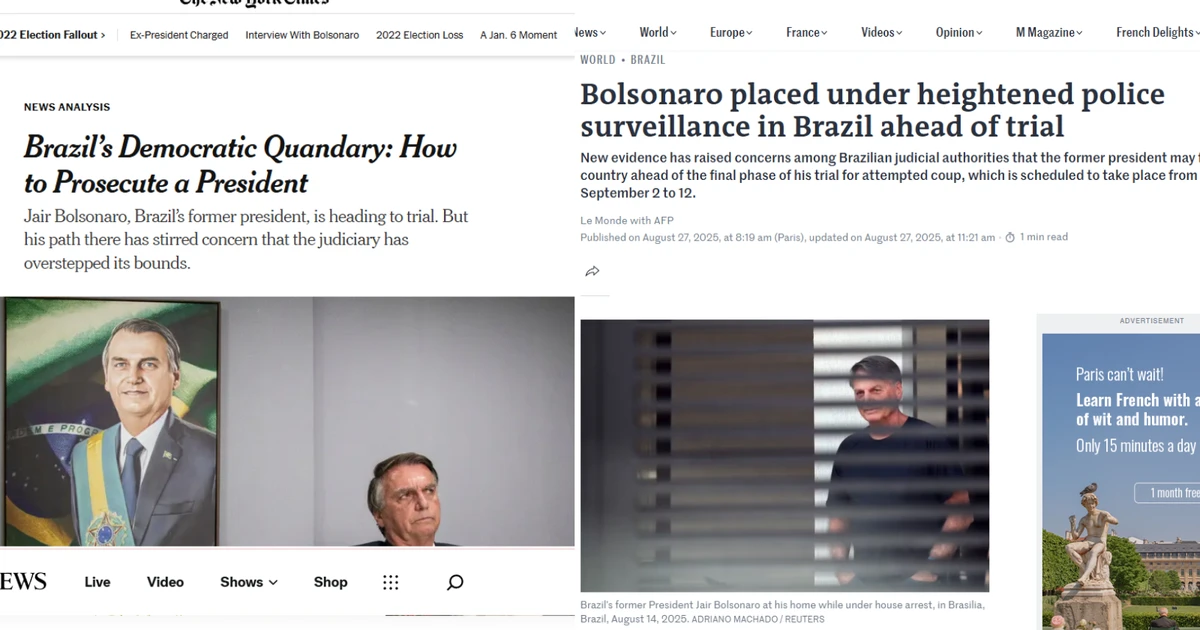 'Vigilância reforçada', 'triunfo da democracia' e 'teste ao judiciário': imprensa internacional repercute julgamento de Bolsonaro