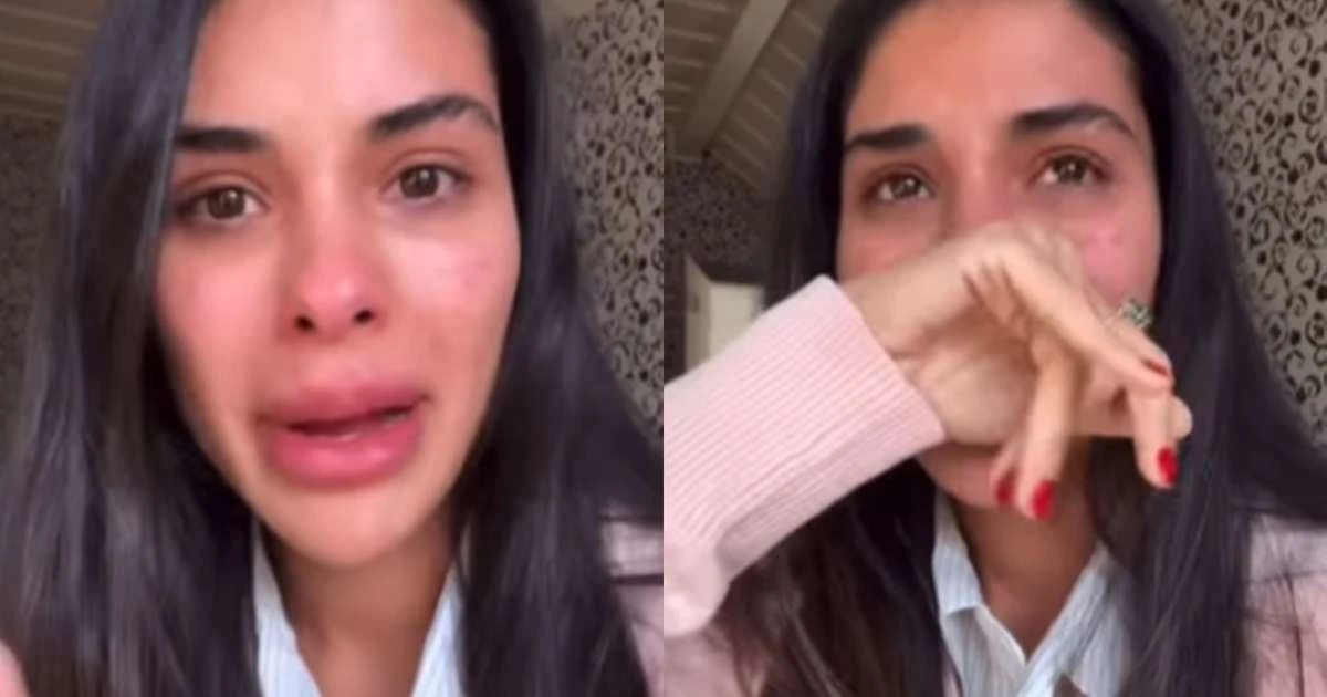 Ex-BBB Munik Nunes chora após filha ser proibida de entrar em hotel: 'Não pode'