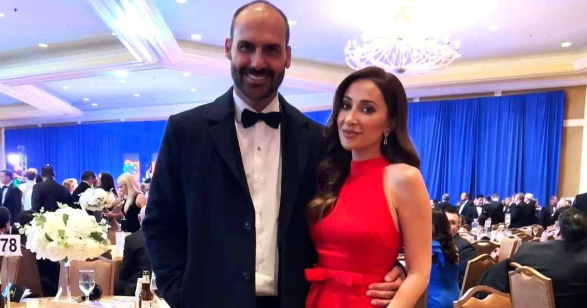 PF vê indícios de que Eduardo Bolsonaro conta bancária da esposa para esconder dinheiro e evitar bloqueios