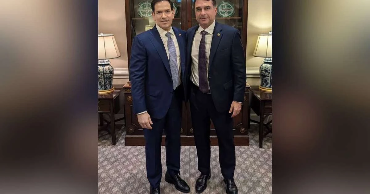 Flávio Bolsonaro diz ter enviado carta a Marco Rubio pedindo que EUA não imponham tarifas ao Brasil
