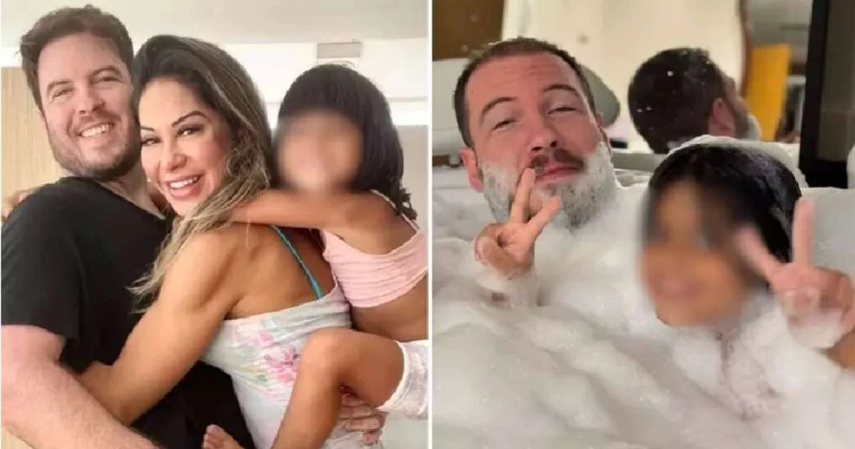 Maíra Cardi é criticada após expor filha tomando banho com padrasto