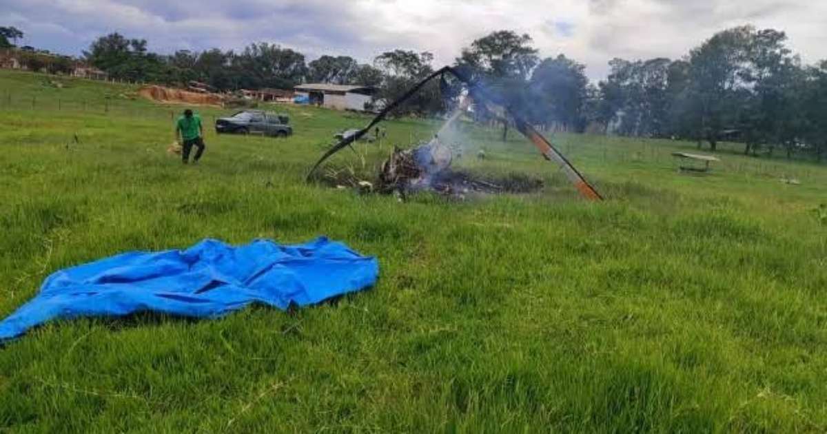 MG: Helicóptero cai e deixa três mortos em Cruzília; veja