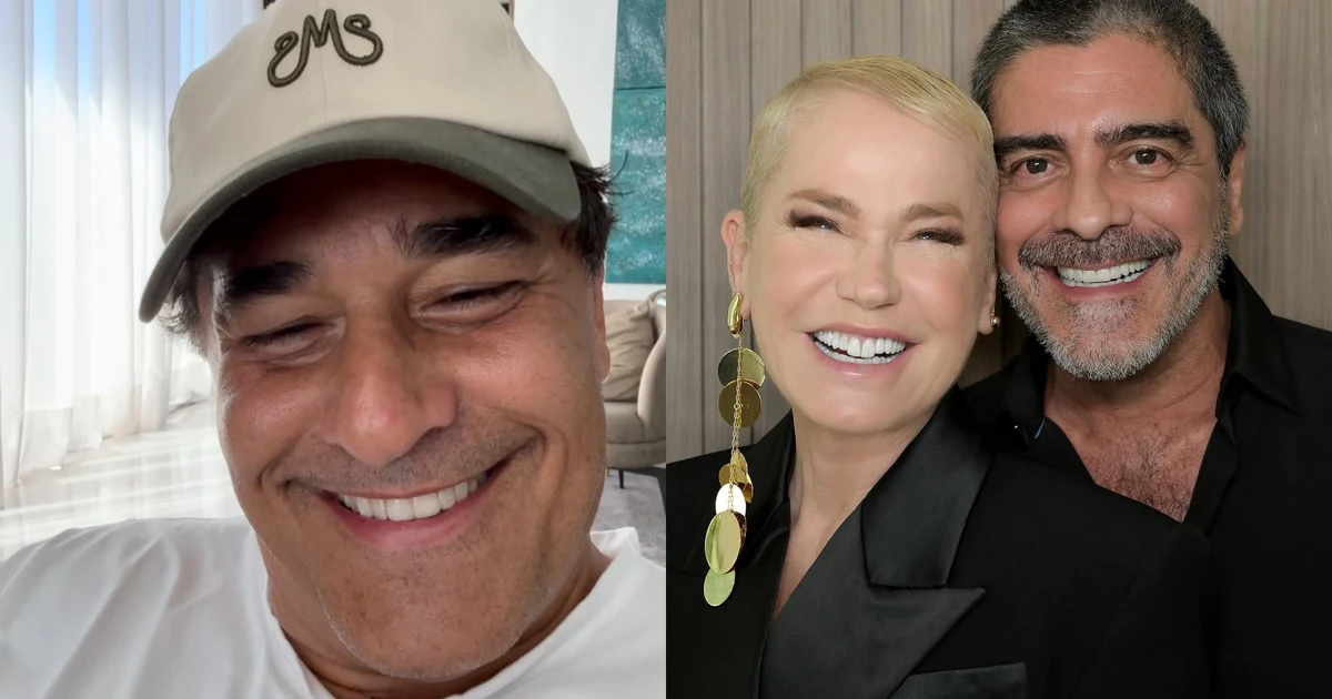Ex e atual de Xuxa, Luciano Szafir e Junno Andrade aparecem juntos em festa; confira
