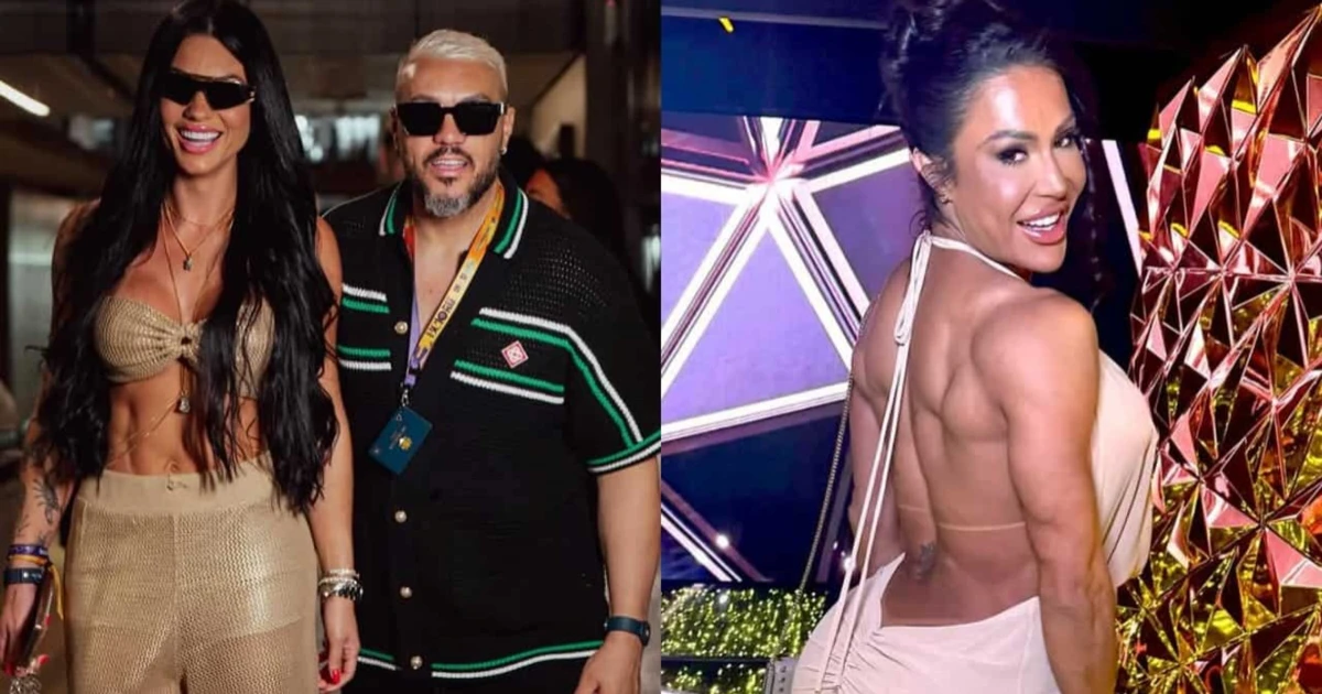 Atual namorada de Belo mostra jantar romântico após Gracyanne dizer que quer voltar com cantor
