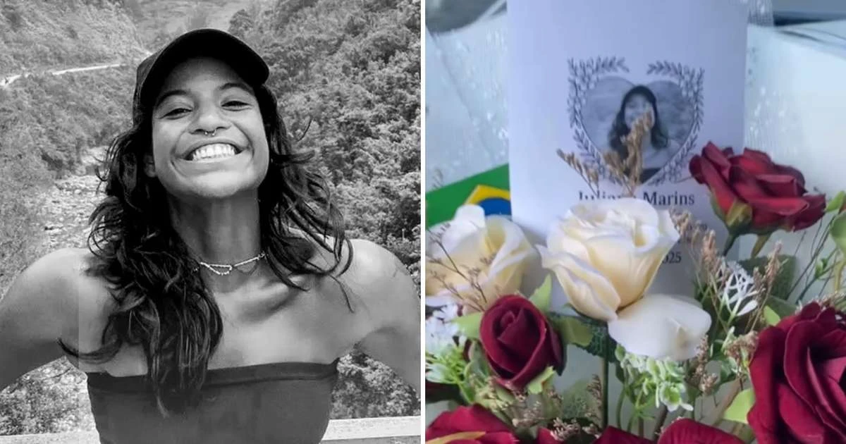 Emoção! Guia deixa flores no local em que Juliana Marins morreu no vulcão Rinjani
