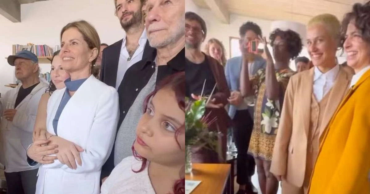 Odete Roitman em 'Vale Tudo', Débora Bloch prestigia casamento da filha com look elegante; veja fotos da união de Júlia Anquier e Maria Beraldo!
