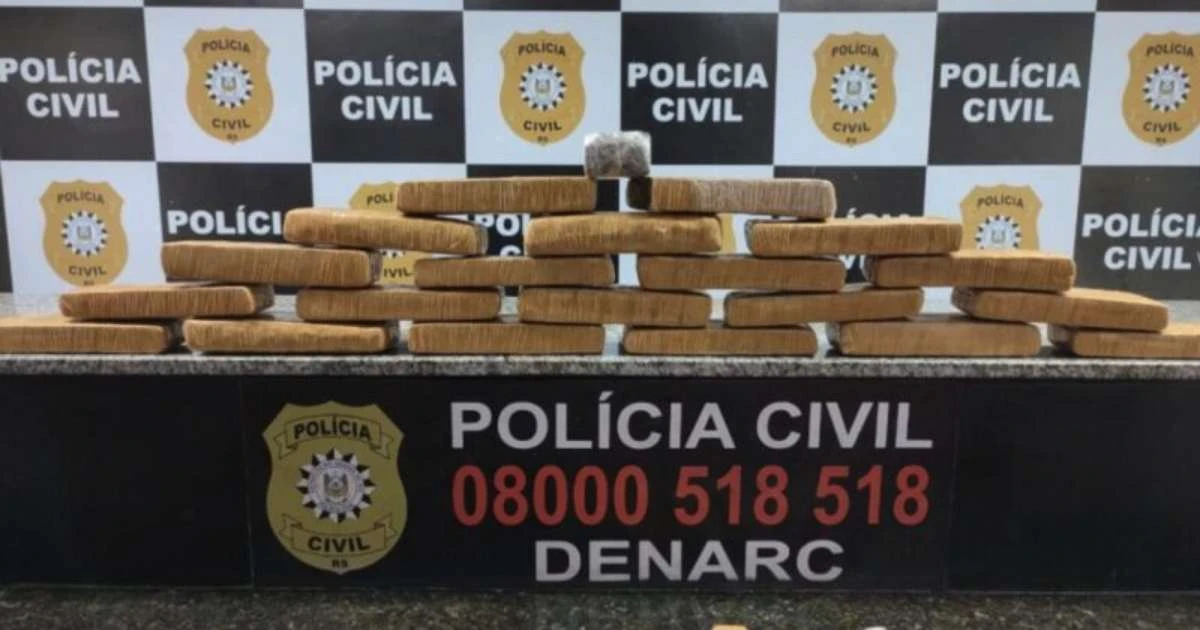 Homem é preso com 16,5 kg de maconha na Zona Sul de Porto Alegre