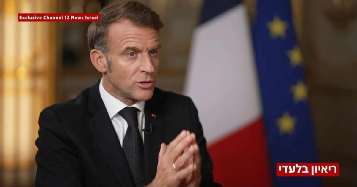 Em entrevista à TV israelense, Macron confronta Netanyahu e propõe virada diplomática