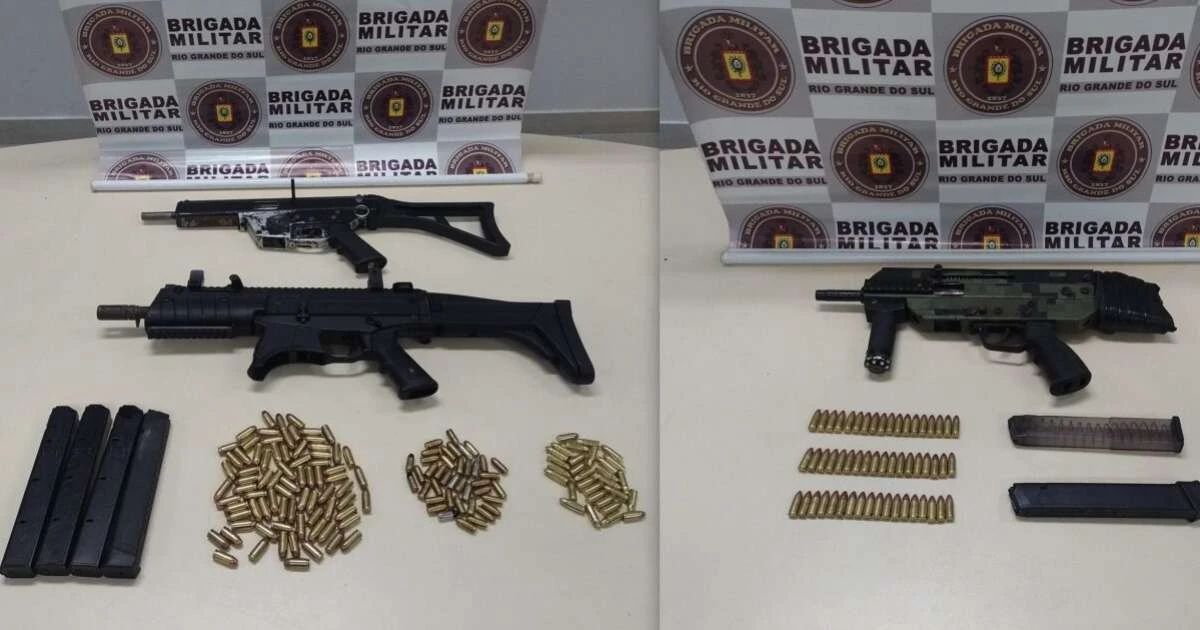 Mistério na Zona Norte: Metralhadoras e Carabina são encontradas dentro de mochila e em terreno de Porto Alegre