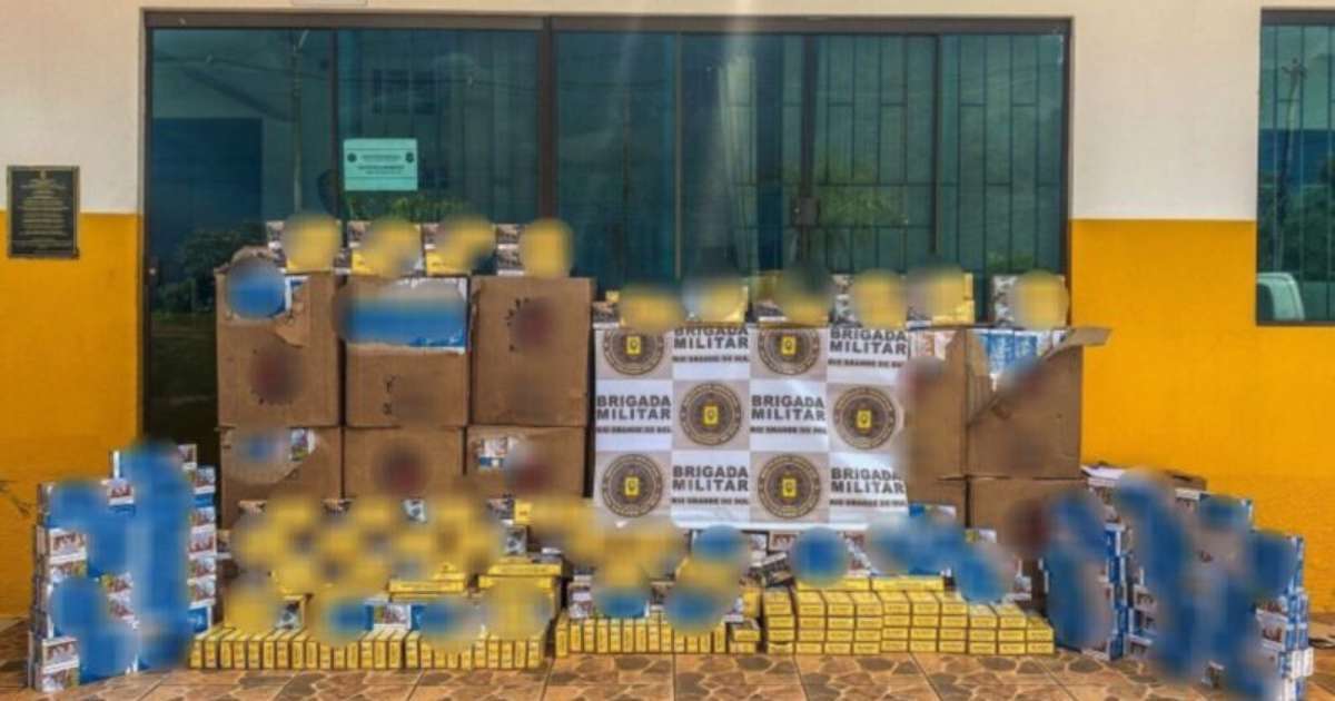 Brigada Militar intercepta contrabando de 10 mil maços de cigarros no RS