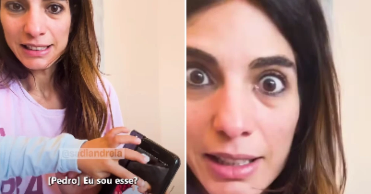 Filho gêmeo de Andréia Sadi faz pergunta sobre gravidez e deixa mãe em saia justa: 'Eu entrei primeiro?'