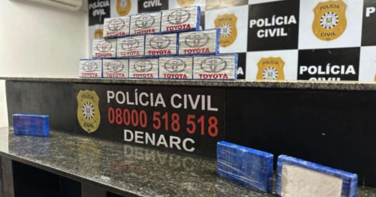 Homem é preso em flagrante com 15 kg de cocaína na Região Metropolitana de Porto Alegre