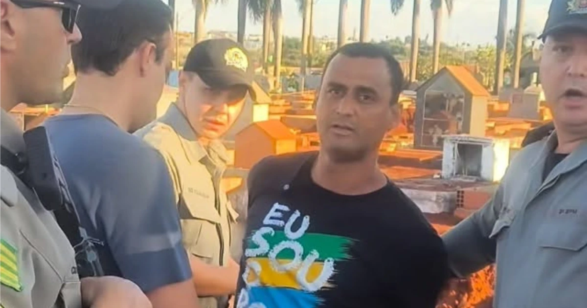 Influenciador é preso em confusão com a PM após denunciar suposta venda de túmulos ocupados em GO