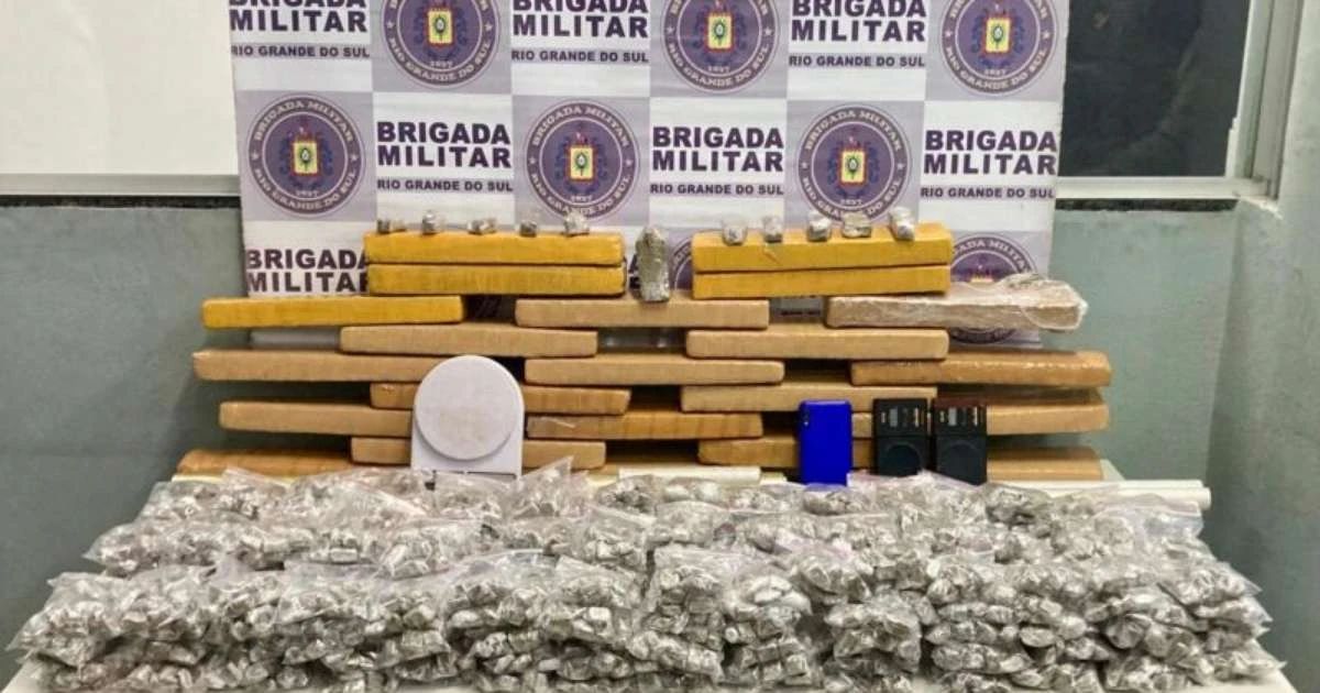 Mulher é presa em flagrante com quase 33 Kg de maconha em Porto Alegre