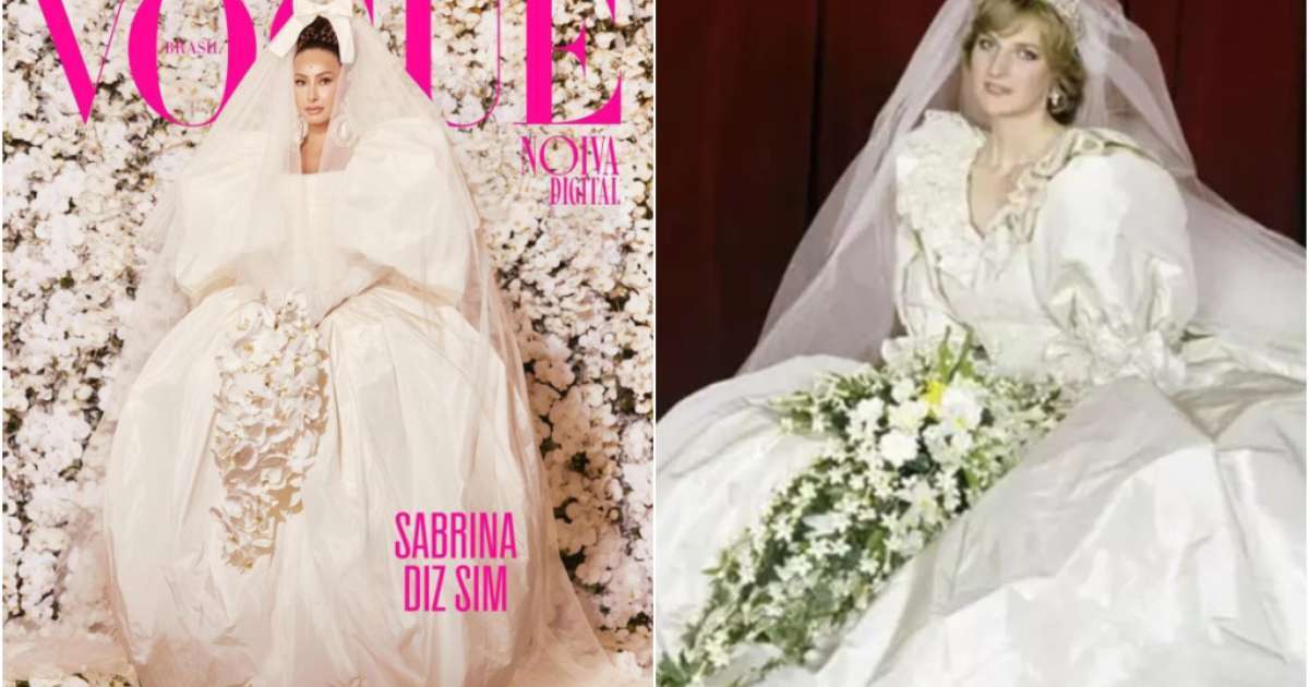 Vestido de noiva de Sabrina Sato é inspirado no que princesa Diana usou nos aos 80