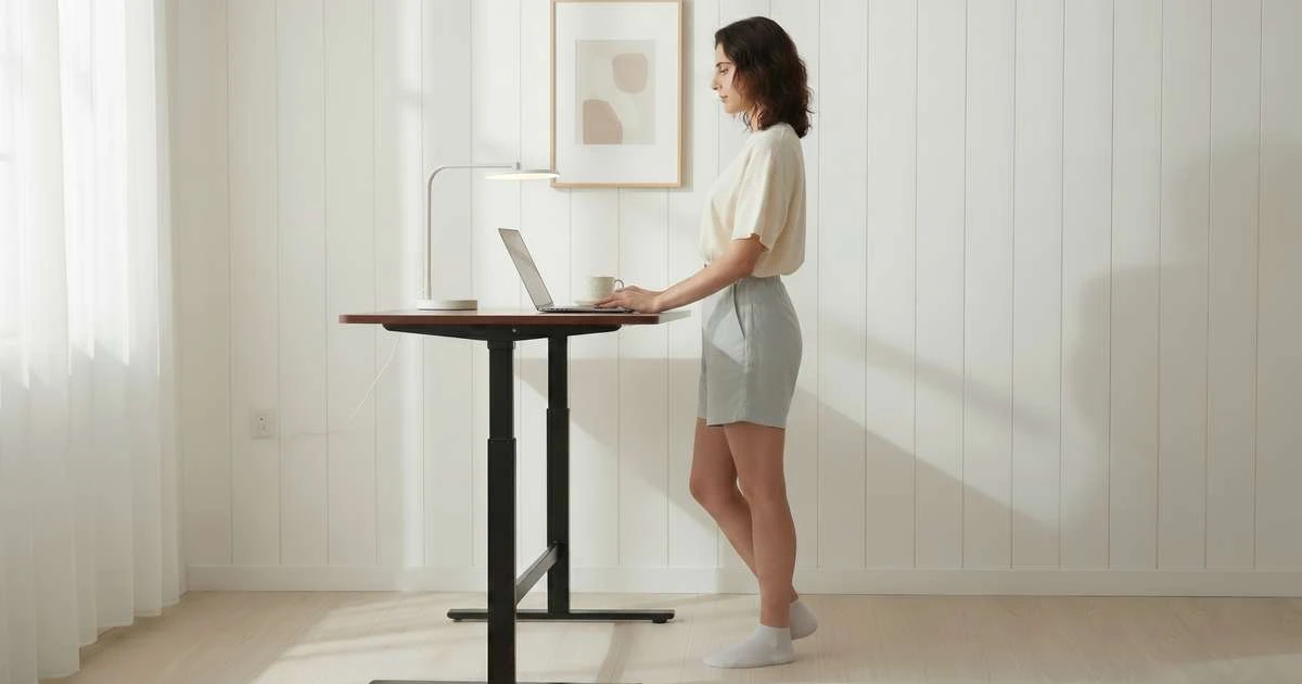 Trabalho híbrido impulsiona a busca por mesas ergonômicas