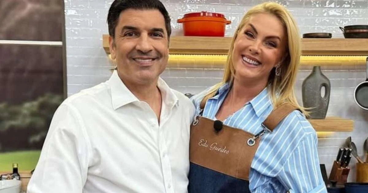 Após retirada de tumor, Edu Guedes volta à TV e recebe visita de Ana Hickmann: 'Estou muito feliz'