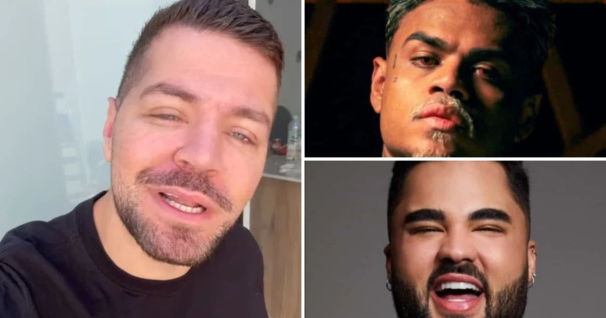 Após afirmar que viu MC Cabelinho e Lucas Guedez se beijando, Victor Sarro esclarece: 'Brincadeira'