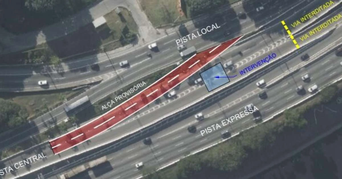 Como será e quando fica pronta a alça de acesso para liberar trânsito após cratera na Marginal Tietê