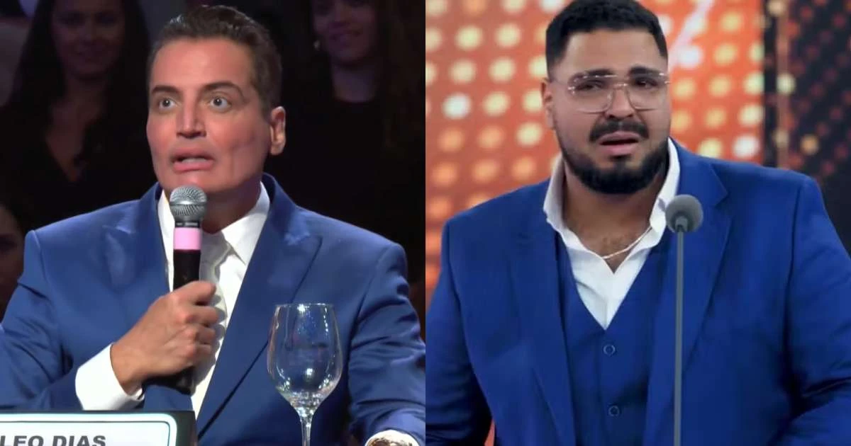 Leo Dias diz no Troféu Imprensa que está 'cansado' do Paulo Vieira e o humorista rebate