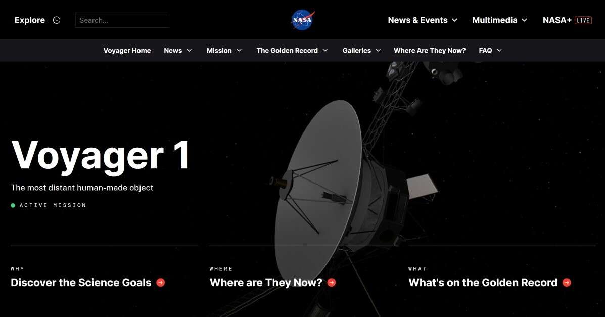 NASAの「ボイジャー1号」、通信停止から運用を再開　ただし老朽化でトラブルの懸念も