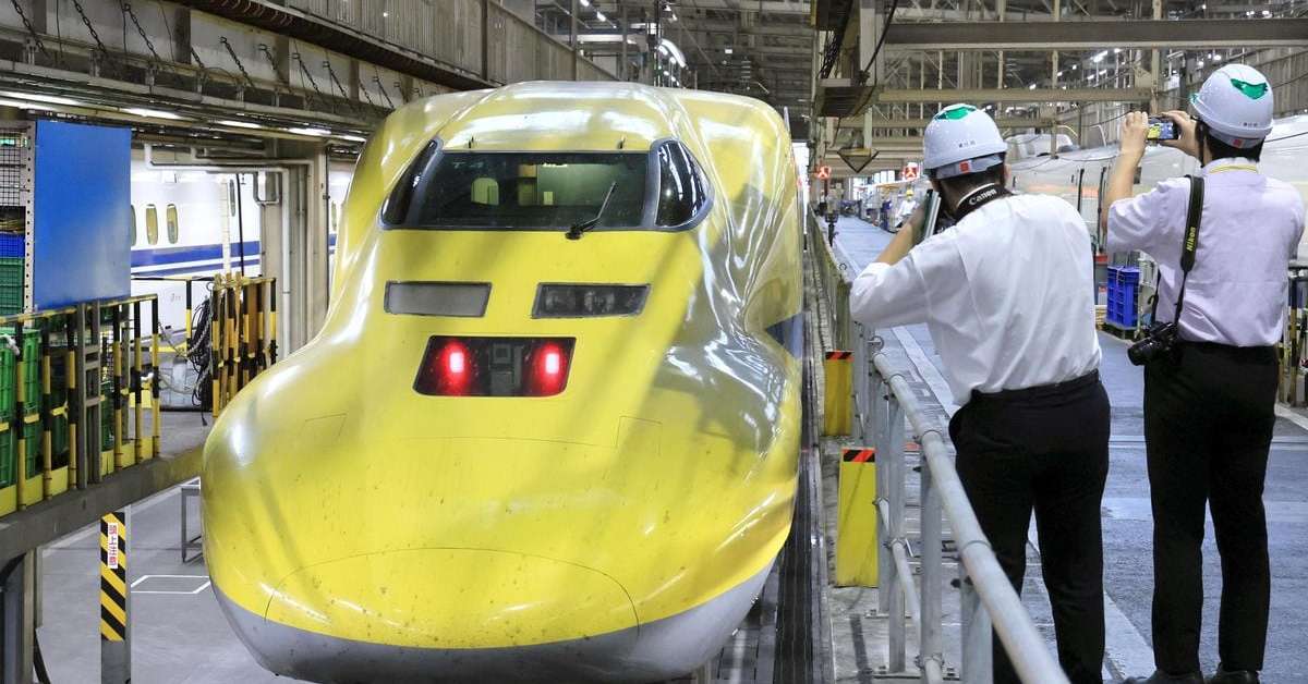 ドクターイエロー、JR東海が引退前のお披露目　老朽化などで来年1月に役目終える